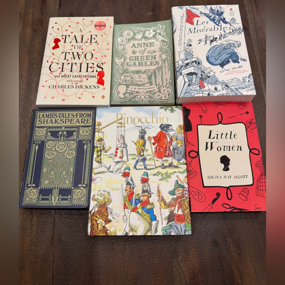 Classic Collection of Literary Masterpieces - Red, Green, Blue Covers